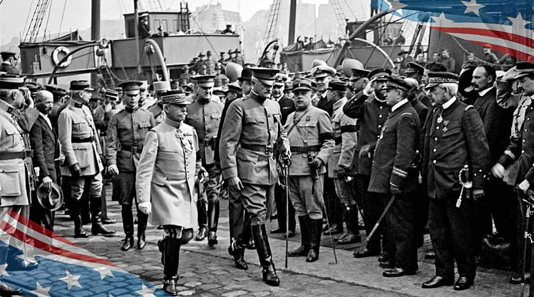 L'arrivée du général Pershing en 1917